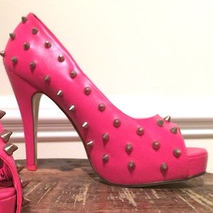 Abbey Dawn by Avril Lavigne Pink Studded Heels